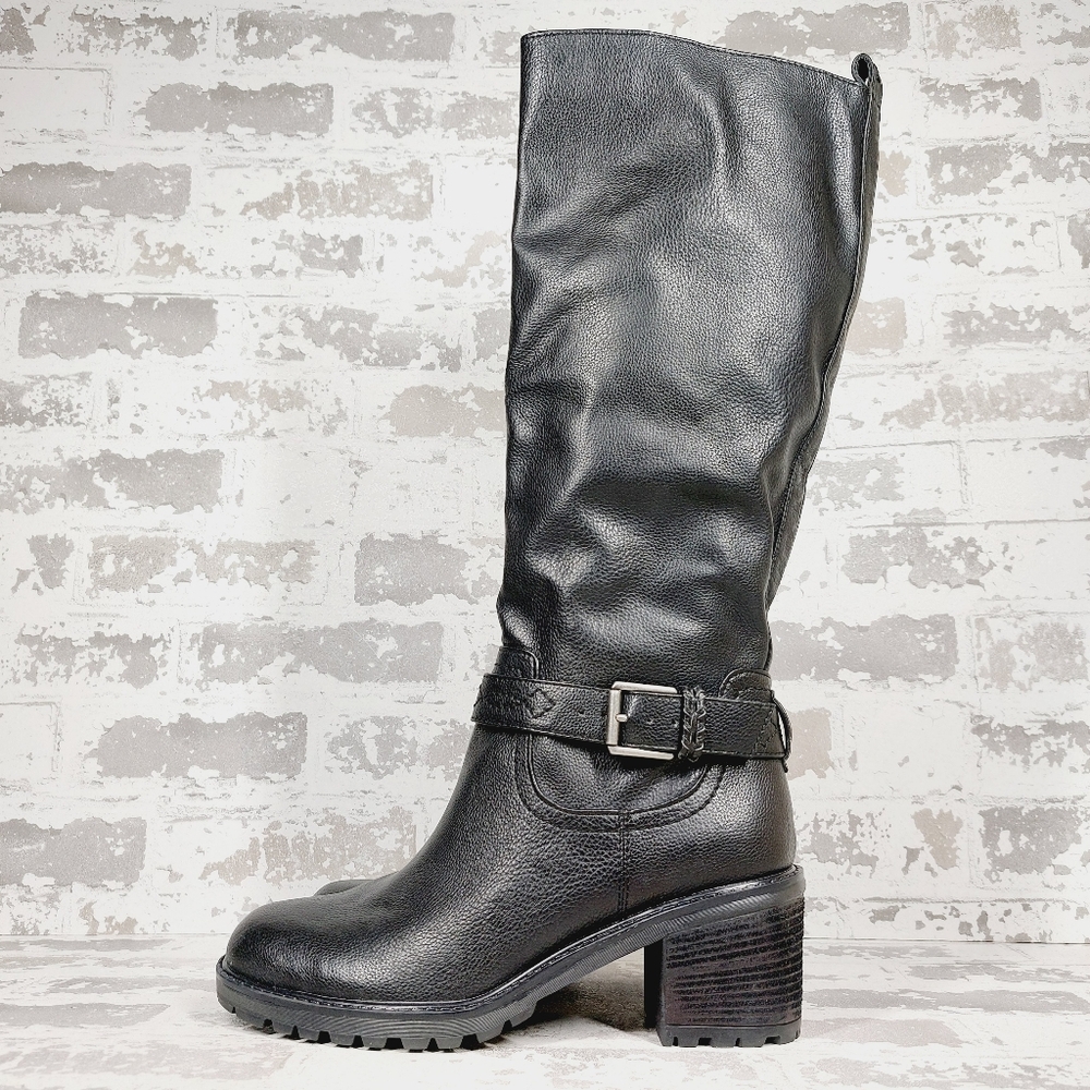 NEW Zodiac Women's Georgia Block-Heel Lug-Riding Boots A763